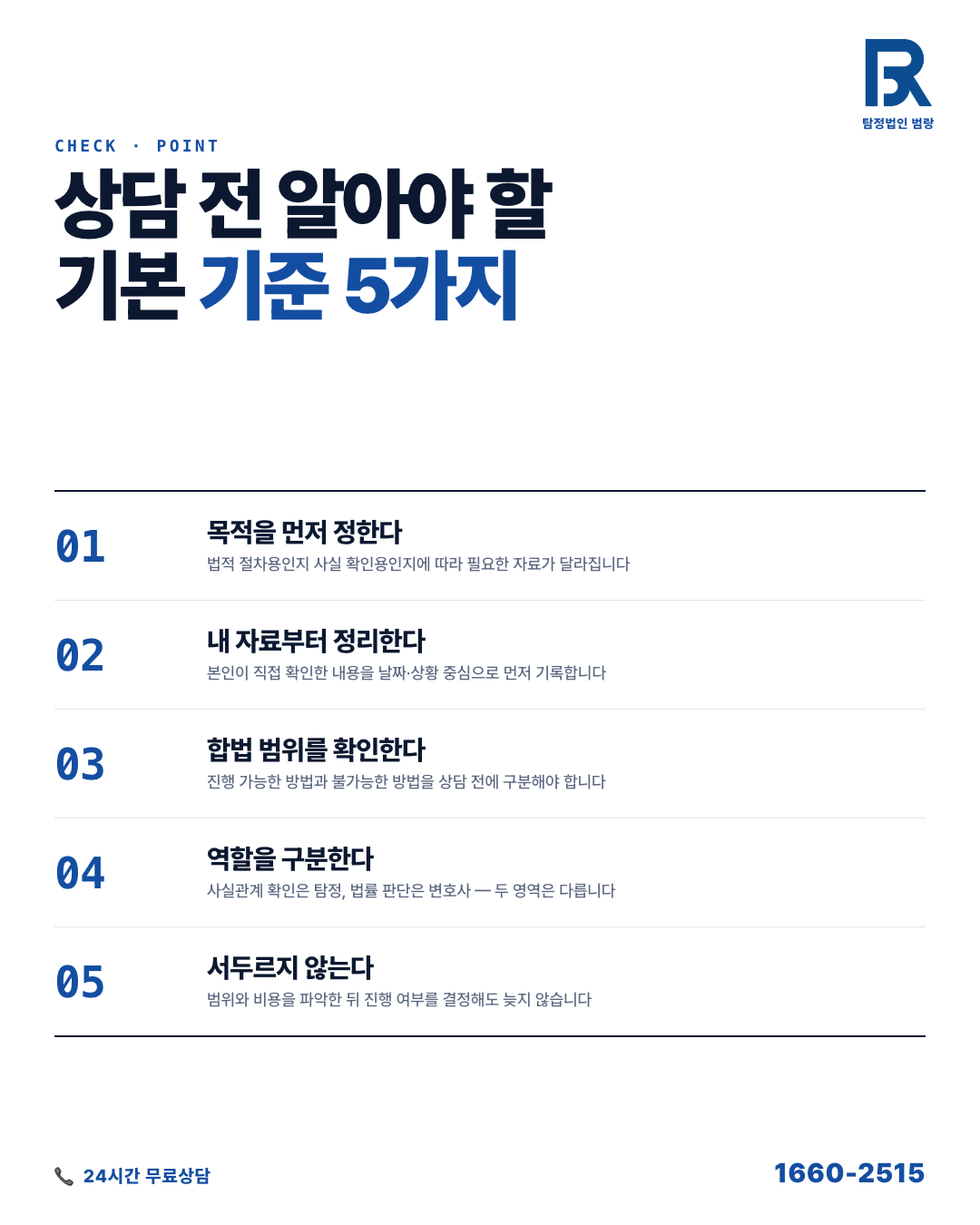 외도증거수집, 상담 전 내가 직접 할 수 있는 자료 정리와 진행 가능 범위 by 평택탐정 범랑
